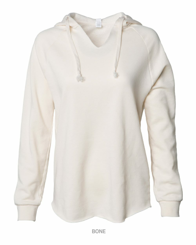 Sample of Women's Lightweight California Wavewash Hooded Pullover Sweatshirt in Bone style