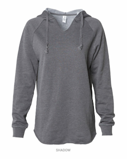 Sample of Women's Lightweight California Wavewash Hooded Pullover Sweatshirt in Shadow from side front