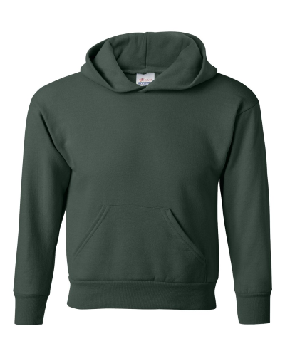 Sample of ComfortBlend EcoSmart Youth Hooded Sweatshirt in Deep Forest style
