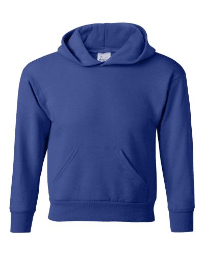 Sample of ComfortBlend EcoSmart Youth Hooded Sweatshirt in Deep Royal style