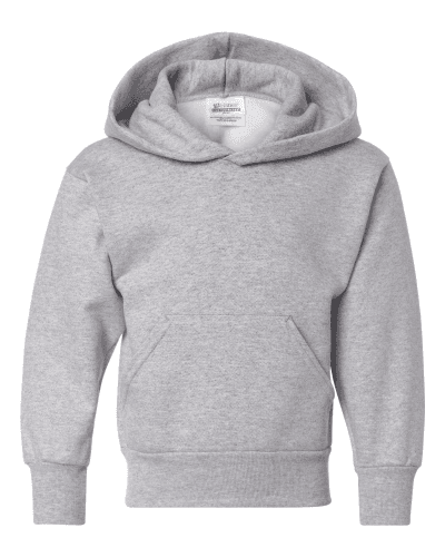 Sample of ComfortBlend EcoSmart Youth Hooded Sweatshirt in Light Steel style