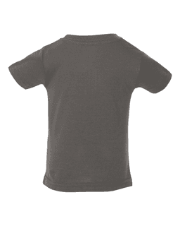 Sample of Fine Jersey Infant T-Shirt in Charcoal from side back