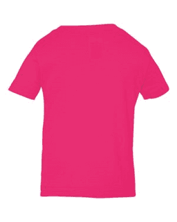 Sample of Fine Jersey Infant T-Shirt in HotPink from side back