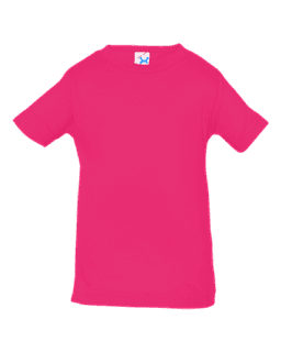 Sample of Fine Jersey Infant T-Shirt in HotPink from side front