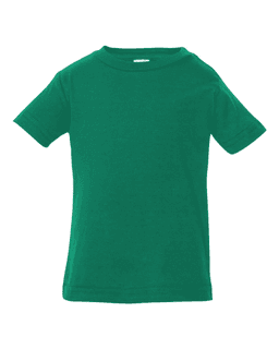 Sample of Fine Jersey Infant T-Shirt in Kelly from side front
