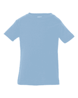Sample of Fine Jersey Infant T-Shirt in LightBlue from side front