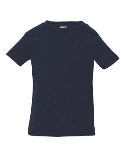 Sample of Fine Jersey Infant T-Shirt in Navy from side front