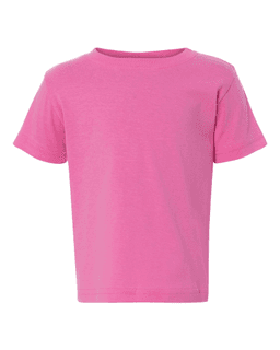 Sample of Fine Jersey Infant T-Shirt in Raspberry from side front