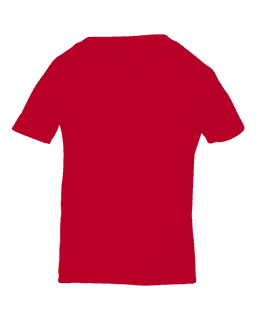 Sample of Fine Jersey Infant T-Shirt in Red from side back