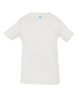 Sample of Fine Jersey Infant T-Shirt in White from side front