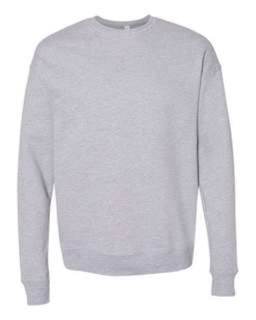 Sample of Unisex Drop Shoulder Sweatshirt in AthleticHeather from side front