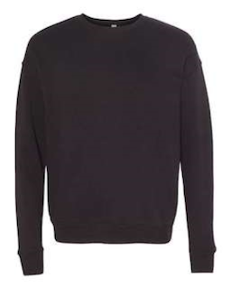 Sample of Unisex Drop Shoulder Sweatshirt in Black from side front