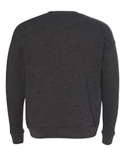 Sample of Unisex Drop Shoulder Sweatshirt in DarkGreyHeather from side back