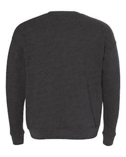 Sample of Unisex Drop Shoulder Sweatshirt in DarkGreyHeather from side back