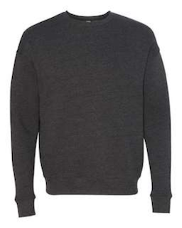 Sample of Unisex Drop Shoulder Sweatshirt in DarkGreyHeather from side front