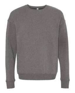 Sample of Unisex Drop Shoulder Sweatshirt in DeepHeather from side front