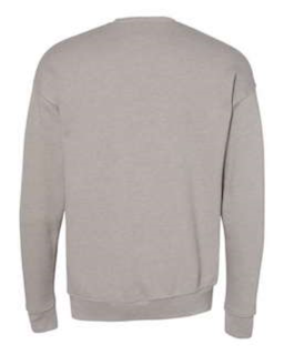 Sample of Unisex Drop Shoulder Sweatshirt in HeatherStone from side back
