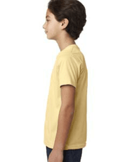 Sample of Next Level 3312 - Youth CVC Crew in BANANA CREAM from side sleeveleft