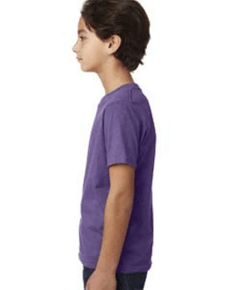 Sample of Next Level 3312 - Youth CVC Crew in PURPLE RUSH from side sleeveleft