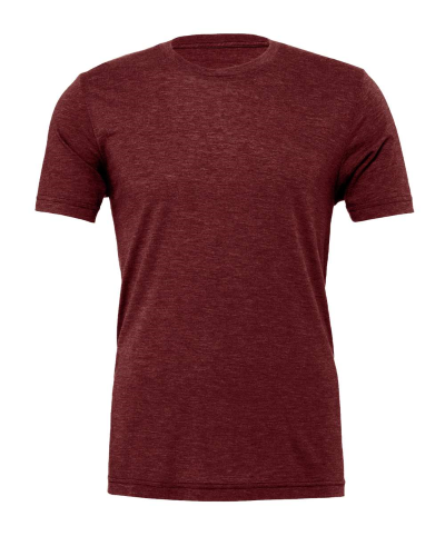 Sample of Canvas 3413 - Unisex Triblend Short-Sleeve T-Shirt in CARDINAL TRBLND style
