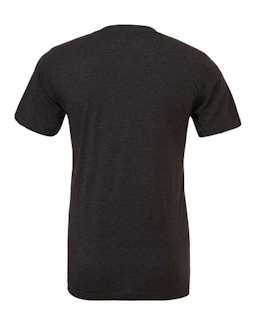 Sample of Canvas 3413 - Unisex Triblend Short-Sleeve T-Shirt in CHAR-BLACK TRIB from side back