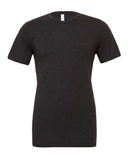 Sample of Canvas 3413 - Unisex Triblend Short-Sleeve T-Shirt in CHAR-BLACK TRIB from side front