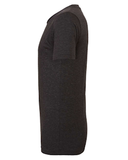 Sample of Canvas 3413 - Unisex Triblend Short-Sleeve T-Shirt in CHAR-BLACK TRIB from side sleeveleft
