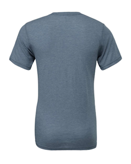 Sample of Canvas 3413 - Unisex Triblend Short-Sleeve T-Shirt in DENIM TRIBLEND from side back