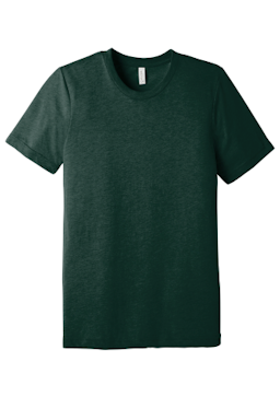 Sample of Canvas 3413 - Unisex Triblend Short-Sleeve T-Shirt in EMERALD TRIBLEND from side front