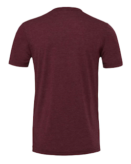 Sample of Canvas 3413 - Unisex Triblend Short-Sleeve T-Shirt in MAROON TRIBLEND from side back