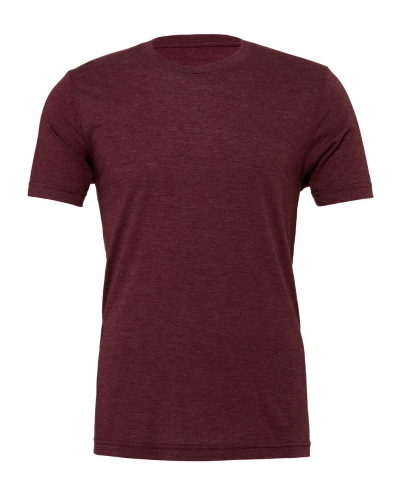 Sample of Canvas 3413 - Unisex Triblend Short-Sleeve T-Shirt in MAROON TRIBLEND style
