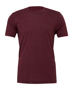 Sample of Canvas 3413 - Unisex Triblend Short-Sleeve T-Shirt in MAROON TRIBLEND from side front