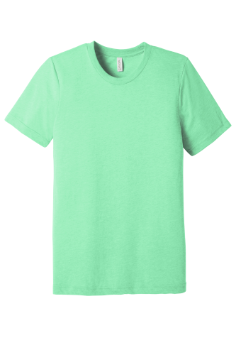 Sample of Canvas 3413 - Unisex Triblend Short-Sleeve T-Shirt in MINT TRIBLEND style