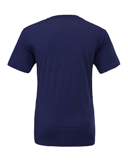 Sample of Canvas 3413 - Unisex Triblend Short-Sleeve T-Shirt in NAVY TRIBLEND from side back