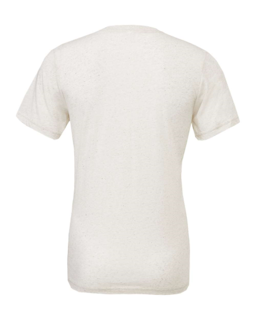 Sample of Canvas 3413 - Unisex Triblend Short-Sleeve T-Shirt in OATMEAL TRIBLEND from side back