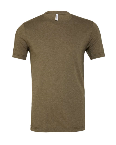 Sample of Canvas 3413 - Unisex Triblend Short-Sleeve T-Shirt in OLIVE TRIBLEND style