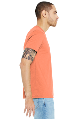 Sample of Canvas 3413 - Unisex Triblend Short-Sleeve T-Shirt in ORANGE TRIBLEND from side sleeveright