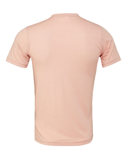 Sample of Canvas 3413 - Unisex Triblend Short-Sleeve T-Shirt in PEACH TRIBLEND from side back