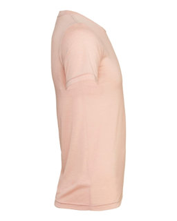 Sample of Canvas 3413 - Unisex Triblend Short-Sleeve T-Shirt in PEACH TRIBLEND from side sleeveright