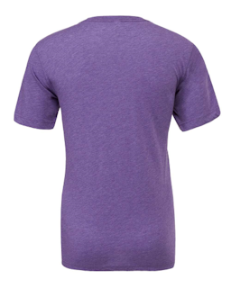 Sample of Canvas 3413 - Unisex Triblend Short-Sleeve T-Shirt in PURPLE TRIBLEND from side back