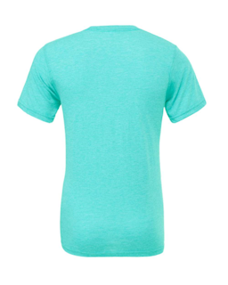 Sample of Canvas 3413 - Unisex Triblend Short-Sleeve T-Shirt in SEA GREEN TRBLND from side back