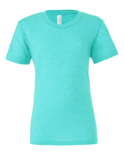 Sample of Canvas 3413 - Unisex Triblend Short-Sleeve T-Shirt in SEA GREEN TRBLND from side front