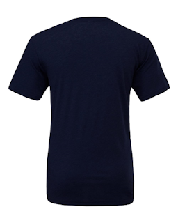 Sample of Canvas 3413 - Unisex Triblend Short-Sleeve T-Shirt in SOLID NVY TRBLND from side back