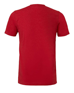 Sample of Canvas 3413 - Unisex Triblend Short-Sleeve T-Shirt in SOLID RED TRIBLN from side back
