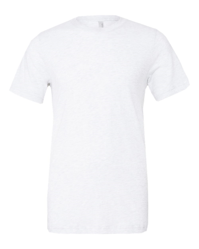 Sample of Canvas 3413 - Unisex Triblend Short-Sleeve T-Shirt in SOLID WHT TRBLND style