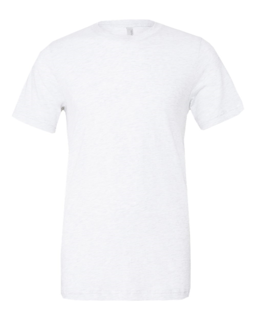 Sample of Canvas 3413 - Unisex Triblend Short-Sleeve T-Shirt in SOLID WHT TRBLND from side front