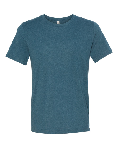 Sample of Canvas 3413 - Unisex Triblend Short-Sleeve T-Shirt in STEEL BLU TRBLND style
