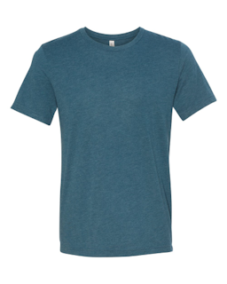 Sample of Canvas 3413 - Unisex Triblend Short-Sleeve T-Shirt in STEEL BLU TRBLND from side front