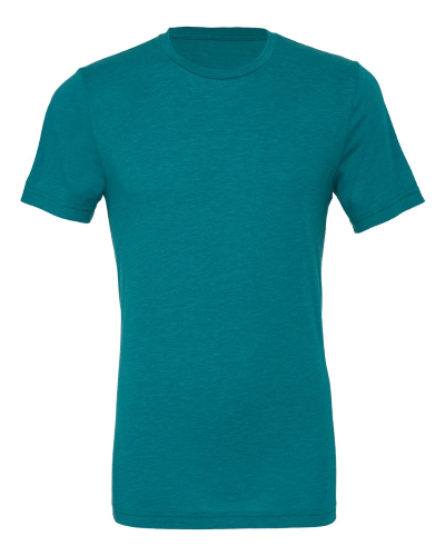 Sample of Canvas 3413 - Unisex Triblend Short-Sleeve T-Shirt in TEAL TRIBLEND style