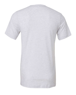 Sample of Canvas 3413 - Unisex Triblend Short-Sleeve T-Shirt in WHT FLCK TRBLND from side back